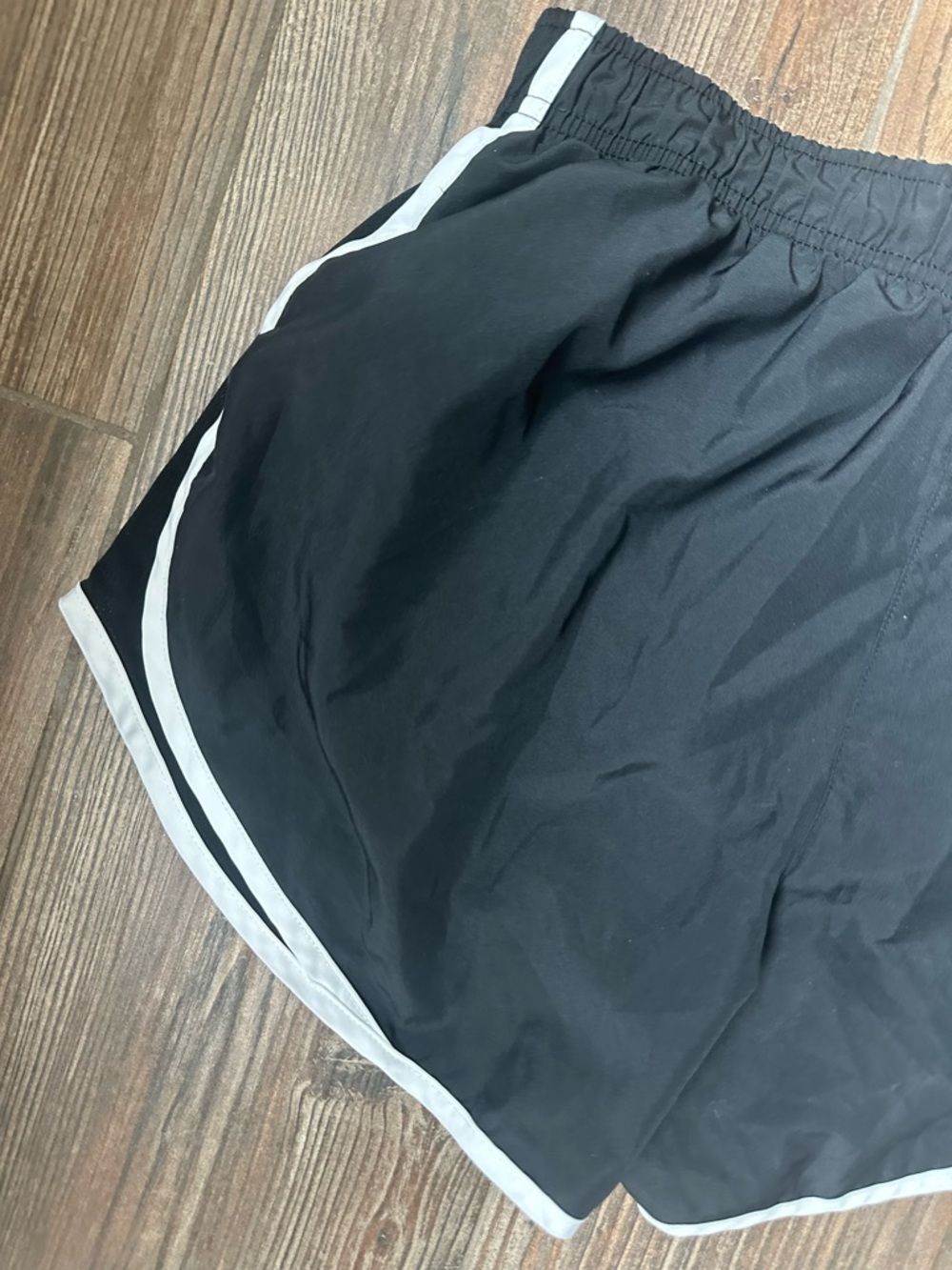 Nike Dri-Fit Black Women's Athletic Shorts with White Trim - Picture 9 of 9